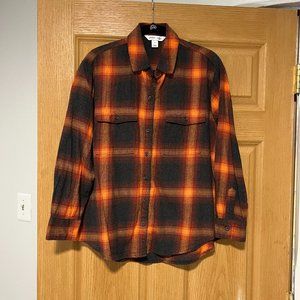 Old Navy Long Sleeve Plaid Flannel Boyfriend Shirt size M, Taylor Swift Evermore